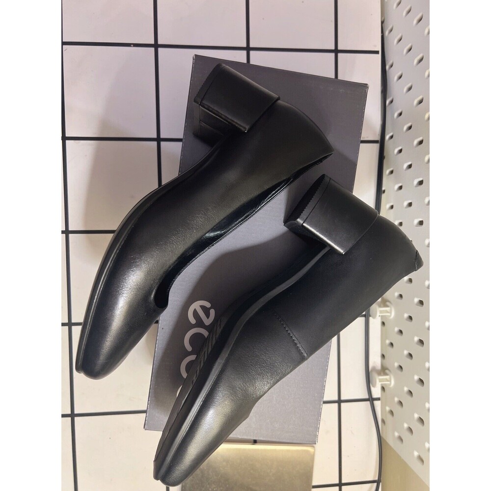 Ecco Women Shape Squared 35 Black Block Heel Pump 36 US 5-5.5 NIB - Picture 4 of 7